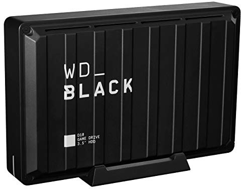 WD_BLACK D10 Game Drive externe Festplatte 8 TB (Übertragungsgeschwindigkeit bis zu 250 MB/s, 7200 U/min und aktive Kühlung, USB Typ-A zum Laden von Gaming-Ausrüstung) Schwarz