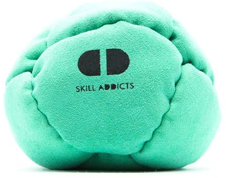 Skill Addicts Starter Footbag, Weicher Hacky Sack für Kinder und Erwachsene, Lern-App für HäckySack Tricks inklusive - Türkis