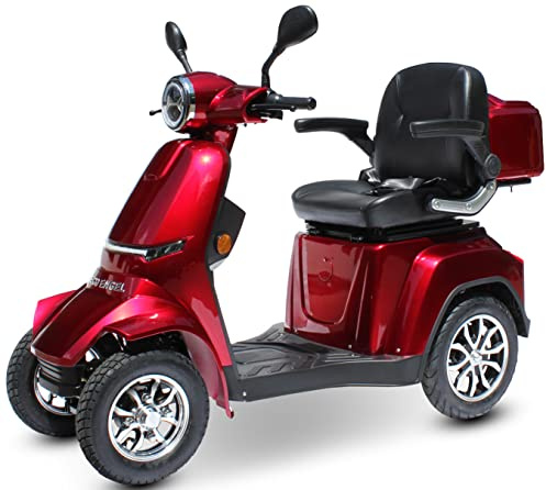 electro-fun-handel ECO ENGEL 510 V.2 (ROT), Elektromobil / Seniorenmobil 4 Rad, Seniorenfahrzeug, Blei-Akku 60V / 20Ah, 25 km/h