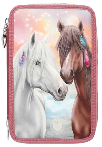 Depesche 3-Fach Federtasche Miss Melody Farbsortierung rot, Rostrot
