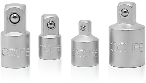 CCLIFE Stecknussadapter Adapter Satz 4tlg Stecknuss-Adapter für Ratschen 1/2 auf 3/8, 3/8 auf 1/4 für Knarren Nuss Steckschlüsseln