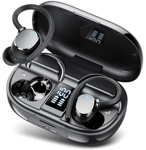 Bluetooth Kopfhörer Sport, 2026 Neue In Ear Kopfhörer Kabellos Bluetooth 5.3 mit 4 ENC Noise Cancelling Mikrofon, IP7 wasserdichte Earbuds, 128 Std Spielzeit, Dual LED Anzeige Ohrhörer für iOS Android
