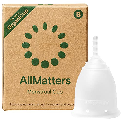 AllMatters Menstruationstasse (ehemals OrganiCup) - Größe B - für Diejenigen, die Vaginal Entbunden Haben - Weiches und Angenehmes Medizinisches Silikon