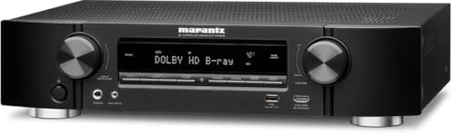 Marantz NR1510 5.2-Kanal AV-Receiver, HiFi Verstärker, 50W, 4K, Dolby Audio, HEOS Built-in, 6 HDMI Eingänge, Bluetooth, WLAN - Schwarz