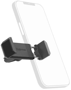 Hama Handyhalterung Auto, für Lüftung, universal bis 8,5cm Breite | Kfz Handyhalterung schwarz, Hochformat, Querformat, 360° drehbar, praktische Klemmhalterung, Auto Zubehör, Auto Gadget