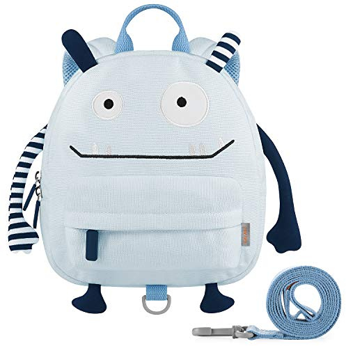 GAGAKU Kinderrucksack mit Brustgurt Mini Cartoon Kinder Rucksack Kleinkind für 2-4 Jahre Mädchen Jungen Tagesrucksack - Blau