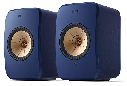 KEF LSX II - WLAN Regallautsprecher, Blau | Aktivlautsprecher |PC | TV | Monitor | Bluetooth