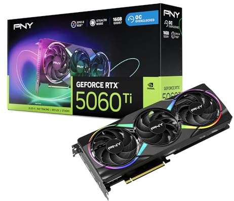 PNY GEFORCE RTX™ 5060 Ti 16GB ARGB Overclocked Triple Fan DLSS 4