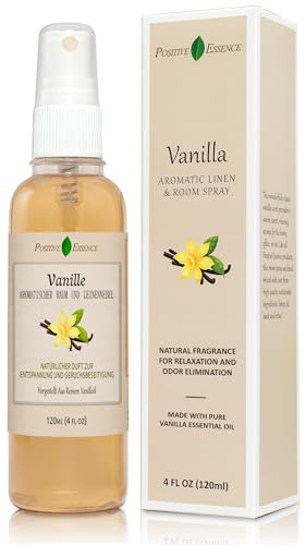Raumspray Vanille – Raumduft, Textilspray & Kissenspray, 120 ml | Raumspray Vanille mit warmem Vanilleduft – Raumduft, Textilspray, Kissenspray und Leinenspray