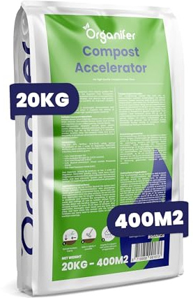 Kompostbeschleuniger - 20 Kg Für 100-400 M2/20 M3 - Für Garten- Und Küchenabfälle - Humusreicher, Geruchsneutraler Kompost, Verbessert Das Bodenleben - Organischer Guano - Organifer