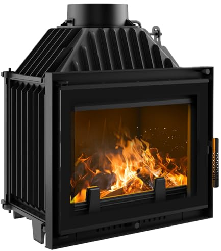 KRATKI Kamineinsatz Holzofen Gusseisen Maja 8kW BImSchV 2 Wirkungsgrad 80% Kamineinsätze Holz Leistungsbereich 3-10kW (MAJA/DECO/150)