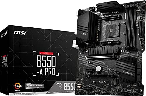 MSI B550-A PRO (AMD AM4, DDR4, M.2, USB 3.2 Gen 2, HDMI, ATX Motherboard)