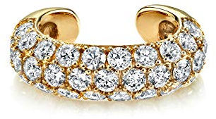 Brandlinger ® Ear Cuff Silber 925 (1 Stück). Ohrklemme mit Stein Zirkonia bunt oder weiß. Schmuck Damen vergoldet mit 18 Karat (Silber und Gold) für Frauen und Mädchen. Durchmesser Ear Cuff 13mm.