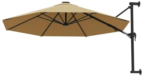 Vopese Wand-Sonnenschirm Taupe | UV-Schutz | 300x131cm | Garten & Terrasse Model44866