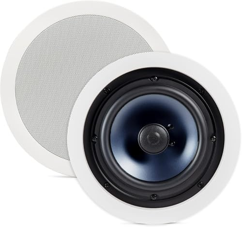 Polk Audio rc60i 2-Wege Decken-Lautsprecher (Paar) - Weiß, 6.5 | 6 Woofer, schwenkbarer Hochtöner, lackierbares Gitter, Dolby Atmos