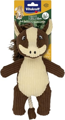 Vitakraft Forest Love Wildschwein, Spielzeug für Hunde, Hundespielzeug Kuscheltier, mit Quietscher, aus Cord (1 Stück)