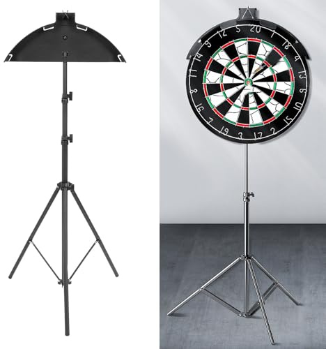 Dartboard-Ständer, Tragbarer Stativ-Dartboard-Reiseständer, Board-Ständer mit Freistehendem Stativ, Faltbarer, Robuster Dartboard-Ständer aus Stahl für den Innen- und Außenbereich