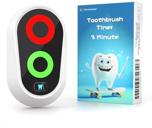 Zähneputzen Timer für Kinder 2 bis 3 Minuten, lustige Neuheit Timer, Geschenk für Ihre Familie und Freunde, magnetischer wasserdichter mit Farblichtern im Badezimmer für Training Coach (Weiß)