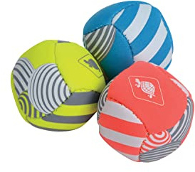 Schildkröt® Neopren Mini-Fun-Bälle, 3 Mini Bälle zum Kicken, Werfen, Fangen, Jonglieren, Ø 5 cm, doppelwandig, gefüllt mit Kunststoff-Granulat, 970145