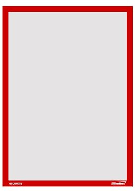 Magnetrahmen, Dokumentenhalter, Magnetfolie, A4, economy, 5 Stück (Rot, DIN A4)