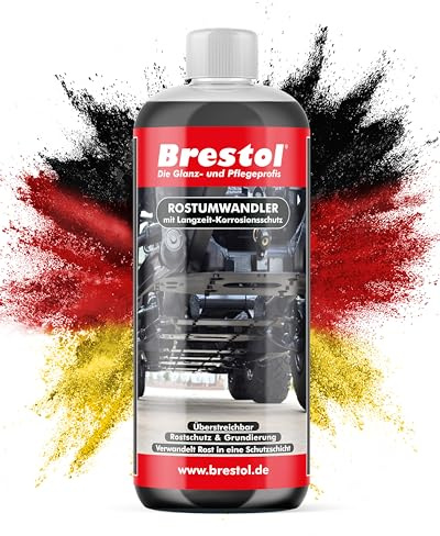 Brestol® ROSTUMWANDLER 1000 ml - Rostkonverter & Grundierung in einem Zug - Rostschutz Rostlöser