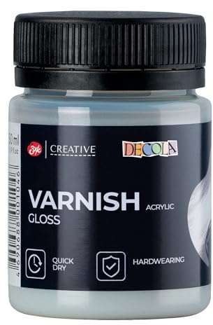 Decola Acryl Lack glänzend 50ml Glanzfirnis schützt vor UV Staub Vergilbung | Glänzender Schlussfirnis 50 ml, versiegelt und schützt Acrylbilder dauerhaft vor UV-Strahlung, Staub und Vergilbung