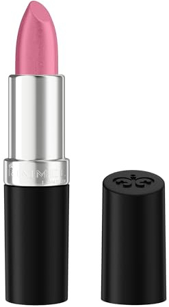 Rimmel Lasting Finish Satin Lipstick Lang Lippenstift mit Vitaminen, 300 Pinch Me Pink, 4g