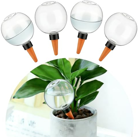 MENGBEI 4 Stück Bewässerungskugeln,500ml Wasserkugeln für Pflanzen,Pflanzen Wasserspender,Bewässerungskugeln für Zimmerpflanzen,Automatische Pflanzenbewässerung,Gartenpflanzen