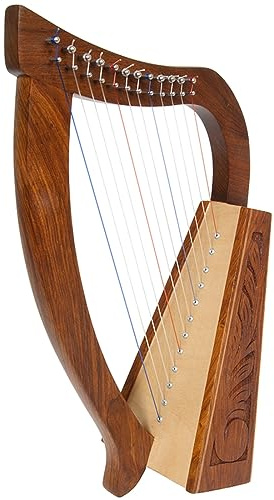 Uzman - Keltische Harfe 12 Saiten - inkl. Stimmschlüssel, Ersatzsaiten - Baby-Harfe Optimal für Einsteiger - Anfängerharfe für Kinder - Hand Made