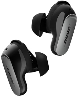 Bose QuietComfort Ultra Bluetooth-Earbuds (2. Gen.), kabellose Noise-Cancelling-Earbuds, bis zu 6 Stunden Akkulaufzeit, Schutzart IPX4, 360-Grad-Sound, tiefer Bass, Schwarz