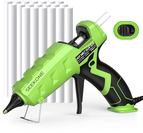 SEEKONE Klebepistole Dual Power 60/100W Profi Heißklebepistole Ohne Tropfen | Heissklebepistole mit 20 Langer Klebesticks für Schnell Heimwerken Kunsthandwerk und Industrielle Reparaturen im Haushalt DIY