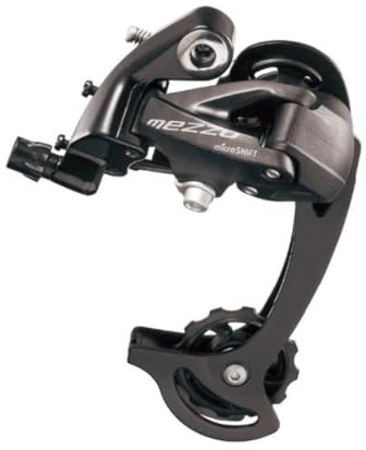 microSHIFT Mezzo M36 Schaltwerk | 8 und 9 Gang | Langer Käfig | Schwarz | microSHIFT Mezzo M36 8/9-fach langer Käfig Schaltwerk leicht, schwarz