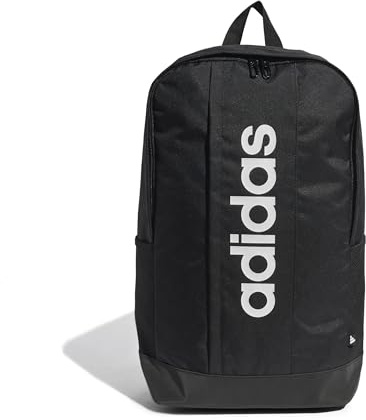 adidas Unisex Linear Backpack, black/black/white, One Size