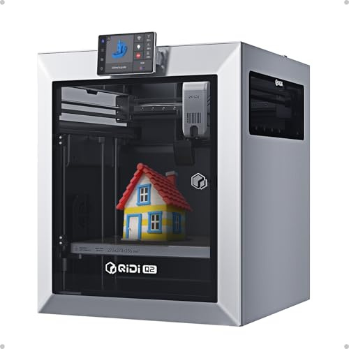 QIDI Q2 3D-Drucker, FDM 3D Drucker, 370°C Düsentemperatur, 65°C Beheizte Kammer, 3-in-1-Luftfilterung, 600 mm/s Höchstgeschwindigkeit, AI-Kamera, Auto-Leveling, 270x270x256mm Bauraum