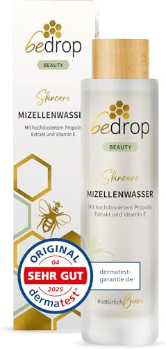 bedrop Mizellenwasser Tonikum Gesichtswasser mit Propolis Extrakt & Vitamin E gegen unreine Haut & Verfeinerung des Hautbildes, Gesichtsreinigung für jeden Hauttyp - 150ml