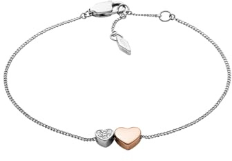 Fossil Armband Für Frauen Vintage-Motive, 16,5 Cm + 0,4 Cm Silber Edelstahlarmband, JF03095998