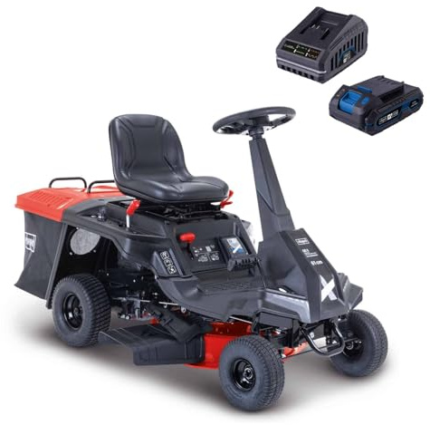 Scheppach Benzin Rasentraktor Aufsitzmäher MR225-61 | 6PS | E-Start | Schnittbreite 61cm | Schnitthöhe 35-75mm | 150L Fangbox | 4xVor- / 1xRückwärtsgang | Rasenmäher Aufsitzrasenmäher