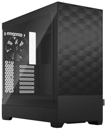 Fractal Design Pop Air Black - ATX PC Gehäuse mit Tempered Glass, Honeycomb-Mesh-Front, 3X 120 mm Lüfter, High Airflow Mid Tower Gaming Case