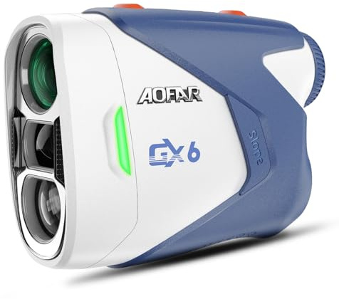AOFAR GX6 Golf Entfernungsmesser mit Slope, Wiederaufladbarer Golf Laser Rangefinder, 1000Y, ±0,5YGenauigkeit, Flag-Lock und Vibration, 7X Vergrößerung, Laser Entfernungsmesser mit Magnetfunktion