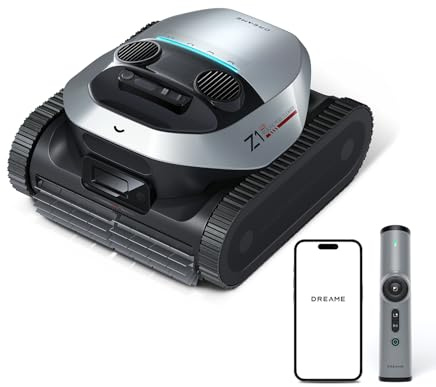 dreame Poolroboter Z1 Pro, Poolroboter Boden und Wand, 30,000 LPH, 240 Min. Akkulaufzeit, Handfernbedienung und App, Hightech-Poolerkennung & Pfadplanung, für Pools bis 200 ㎡