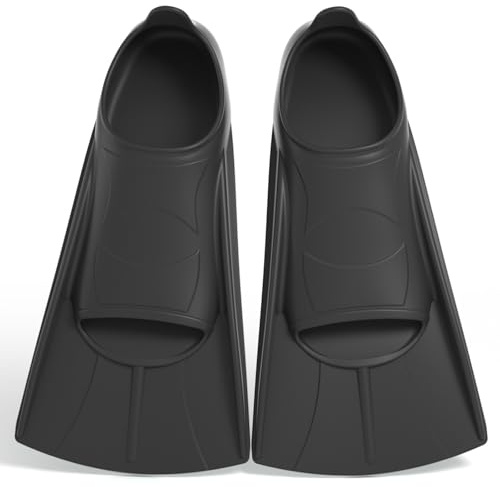 Silikon Schwimmflossen, Weiche und Bequeme Passform flossen Kinder Erwachsene, Kurze Trainingsflossen für Schwimmen, Unisex Flossen für Kinder Erwachsene, Kurzflossen