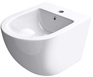 doporro WC-Bidet Düren179 Weiß 48,5x36x33 cm aus Keramik Wand-Bidet mit Überlauf