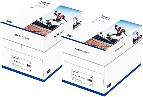 inapa tecno Speed Druckerpapier: 80 g/qm², A4, weiß, 5000 Blatt (2 Kartons à 2500 Blatt) - ideal für schnelles und problemloses Drucken