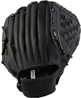 CZ-XING Outdoor Baseball Handschuh Sport Schlaghandschuhe Baseball-Handschuh Teenager Baseball Handschuhe Softball Sport Handschuhe Mehrfarbig (Schwarz, M)