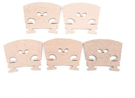 Violinbrücke, 4/4-Größe, Ahornholz, Violinteile, 5er-Set – professionelles Violinzubehör für Violine, Zubehör-Set mit 5 Stegen