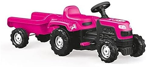 Dolu � Einhorn Kinder Traktor Pedalbetrieben & Anh�nger � Rosa Pedalbetriebener Traktor und Anh�nger f�r Kinder im Alter von 3 bis 5 Jahren, ?144 x 45 x 52 cm