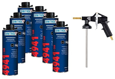 Veteranicar Dinitrol 4941 Unterbodenschutz 1,0L & Vaupel 2000HGS Set (6X Dinitrol)