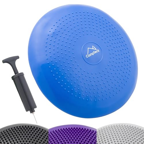 CampTeck Luftkissen Sitzen Aufblasbar Ballsitzkissen Balance-Kissen (32cm) mit Handpumpe für Fitness, Geschicklichkeit, Rückentraining, Yoga, Bequemes Sitzen