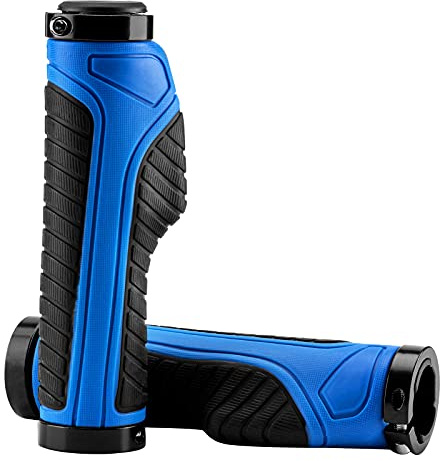 ROCKBROS Fahrradgriffe Ergonomisch, rutschfeste Lenkergriffe aus TPR, für MTB, Citybike, E-Bike und Faltrad, passend für 22,2 mm Lenker