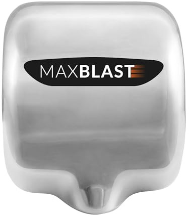 MAXBLAST Automatik-Händetrockner, HEPA-Filter, Edelstahl, | HEPA-Filter, 120 m/s Luftstrom, 7-12 Sek. Trocknungszeit, Automatik-Sensor, 72 dB, Edelstahlgehäuse, Abschaltung nach 45 Sek.
